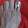 Huge vintage shield ring sterling silver Image 2