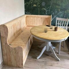 Handmade rustic corner seating