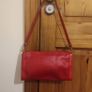 Genuine Longchamp 100% leather red shoulder bag Image 6