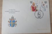 Poland First Day Cover 1991 4th Visit of Pope John Paul II to Poland - free standard postage