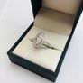 9ct White Gold Natural Diamond Marquise Halo Cluster Engagement Ring Image 6