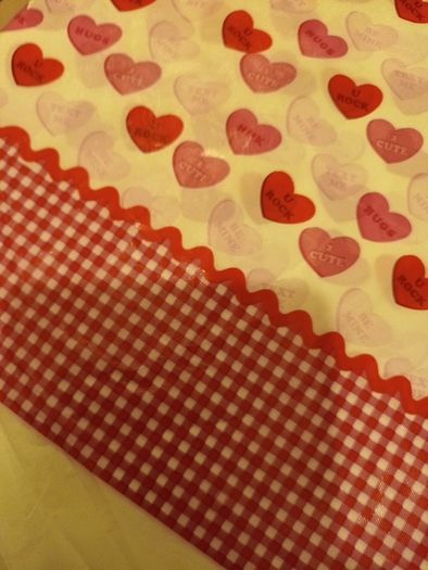 Valentines tablecloth