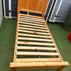Beautiful Extremely Solid Single Wooden Bed Frame - Can Deliver