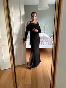 Coast Black Evening Maxi Dress