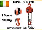 Heavy Duty 1 Tonne 1000Kg Chain Hoist Load Lifting Block Tackle Engine Winch Pulley Tool