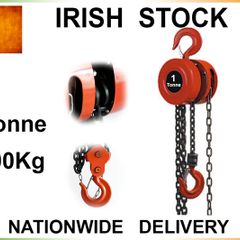 Heavy Duty 1 Tonne 1000Kg Chain Hoist Load Lifting Block Tackle Engine Winch Pulley Tool