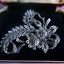 Vintage Rhodium Plated Marcasite Spray Brooch. Image 2