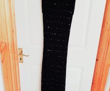 Black Party Dress with Sequins - Size 14