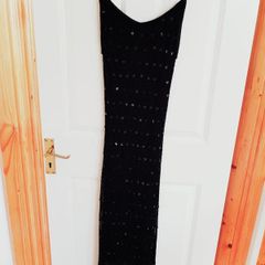 Black Party Dress with Sequins - Size 14