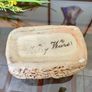 Vintage Set MCM Plant Pots x 2 Bark Pattern Stoneware Succulent Bonsai Planter 1950s Image 10