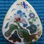 Vintage Pendant, Magnifying Glass, Asian Chinese Enamel,  Flowers Image 2
