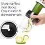 Vegetable Slicer Spiralizer for Vegetables - 4 in 1 Vegetable Spiralizer Spiraliser Hand Held with Container - Spaghetti Zoodle Zucchini Noodle Maker Food Spiralizer Veg Spiralizer Vegetable Slicer (FREE POSTAGE) Image 2