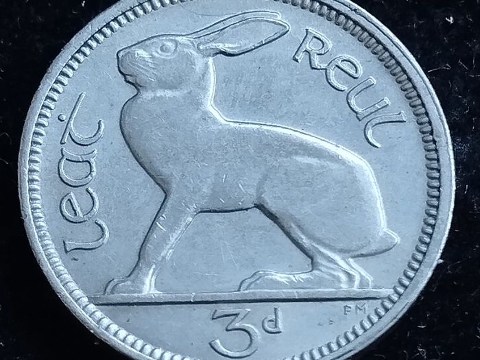 Ireland - 1943 - 3 Pence - Hare - AU - KM.12a - [2715]