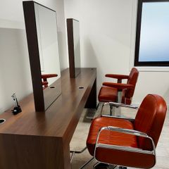 Professional hair salon styling station
