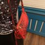 Red & black shoulder bag Image 3