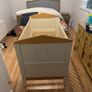 Mama & Papa Baby Cot with mattress with small strain in good condition Image 4