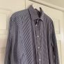 Howick Mens Navy & White Stripe Long Sleeve Shirt Image 5