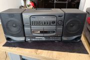 Aiwa CA W51 Dual Cassette Recorder Radio Boombox HI Speed Dubbing W EQ