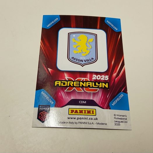 Lucy Staniforth - Aston Villa  /Limited Edition  Panini 2025 WSL Adrenalyn XL # LE-LS