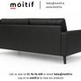 Hard Wearing Eco-Leather Black 2-Seater Sofa with Button Cushions Image 4
