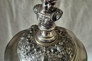 W.M.F. William Egan &amp; Sons, 1896 Queenstown Regatta, Spectacular Silver Plate Lidded Trophy