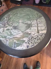 original hand painted coffee table