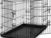 XL Dog Cage 107 x 71 x 77 cm Foldable with 2 Doors | Transport Cage Car | Dog Box with Base Tray | Transport Box Wire Cage