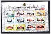 1998 San Marino 50 Years of Ferrari Commemorative Stamp Sheetlet Mint Never Hinged (MNH)