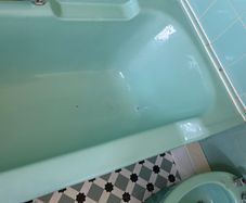 Vintage bath, bidet, basin and pedestal
