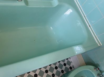 Vintage bath, bidet, basin and pedestal