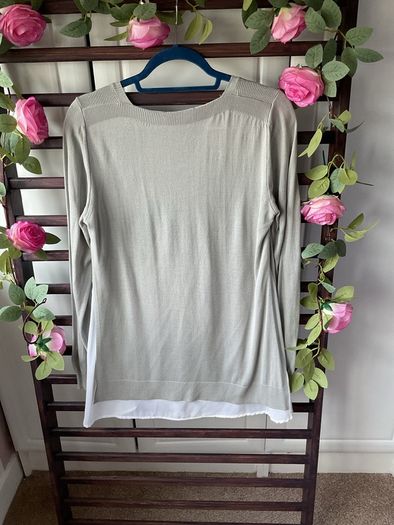 jumper Bnwt peruzzi jumper size 38 grey jumper with chiffon detail