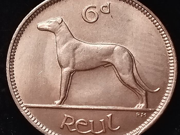 #244 - Ireland - 1956 - 6 Pence - KM.13a - UNC