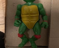 Vintage TMNT Figure Lot 1988 1989 Playmates - Raphael Soft Head & Shiny Chrome Metalhead Robot Turtle