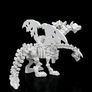 Articulated 5-Headed Hydra Dragon Skeleton - 3D Printed Pentadragon Mythical Figurine Image 5