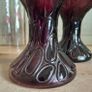 Pair of Cranberry Glass Lamps Image 3