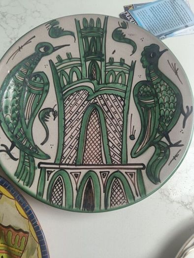 Dominican hand painted plate