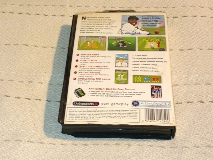 Brian Lara Cricket 96 Complete Top Sega Mega Drive  For Sale Here