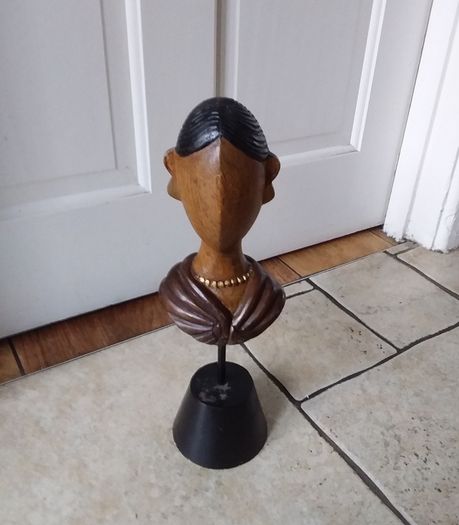 Vintage Wooden Sculpture of A Faceless Woman