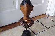 Vintage Wooden Sculpture of A Faceless Woman