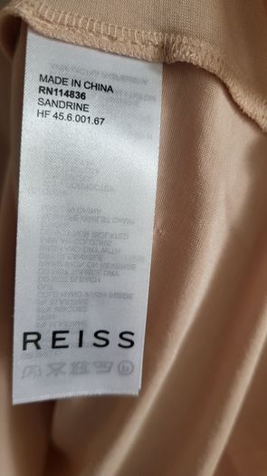 REISS Sandrine High neck semi sheer long sleeve top Sz M (Fit 10-12 UK) Bnwt Rrp 115