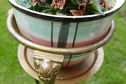 Antique Heavy Brass Plant Stand