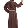 Halloween brown monk hooded robe Image 3