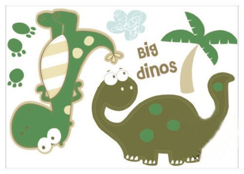 Dinos Removable Wall Stickers Nursery Kids Room Dinosaur Design Mural Art Decal