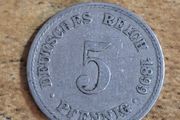 German Empire, Germany, 5 Pfennig 1899 A - free standard postage