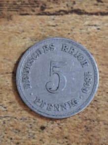 German Empire, Germany, 5 Pfennig 1899 A - free standard postage