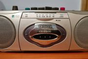 Aiwa CS-P500, Super slim boombox from 2000, as new, with power adapter.