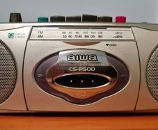 Aiwa CS-P500, Super slim boombox from 2000, as new, with power adapter.