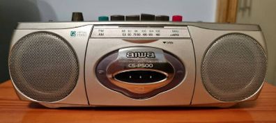 Aiwa CS-P500, Super slim boombox from 2000, as new, with power adapter.