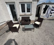 garden table and chairs