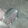 Vintage 925 silver rose quartz ring Image 8